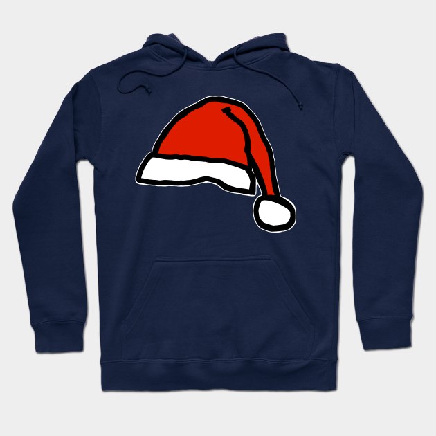 Christmas Hat for Santa Hoodie by ellenhenryart